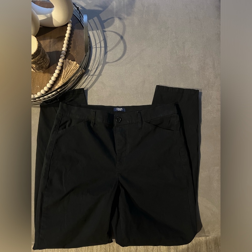 🔥Chaps Black Pants! Size:12 Front and Back Pockets. Very nice!
